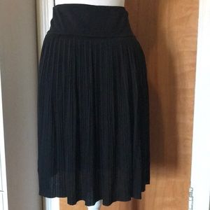 Banana Republic Black Pleated Skirt w/silk
